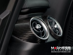 Alfa Romeo Giulia Interior Air Vent Trim Kit - Carbon Fiber - Front + Rear - set of 4 - Italian Theme